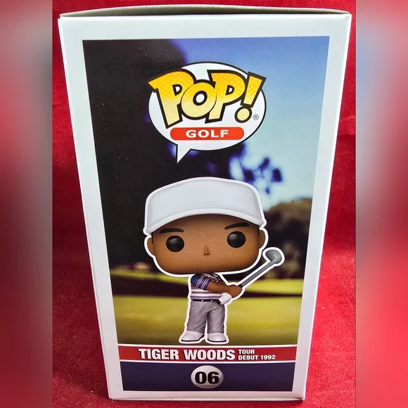 Funko Pop! Tiger Woods Funko # 06 (Nib) With Pop Protector - Picture 6 of 7